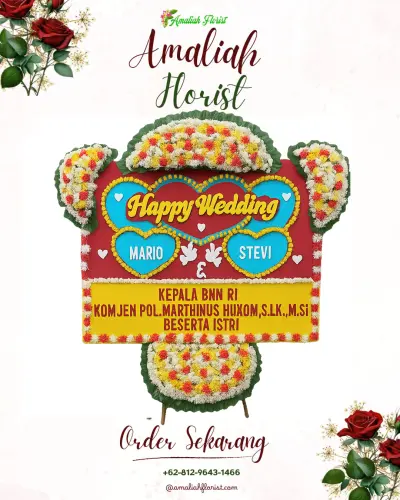 Karangan Papan Bunga Pernikahan di Jayalaksana